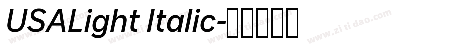 USALight Italic字体转换